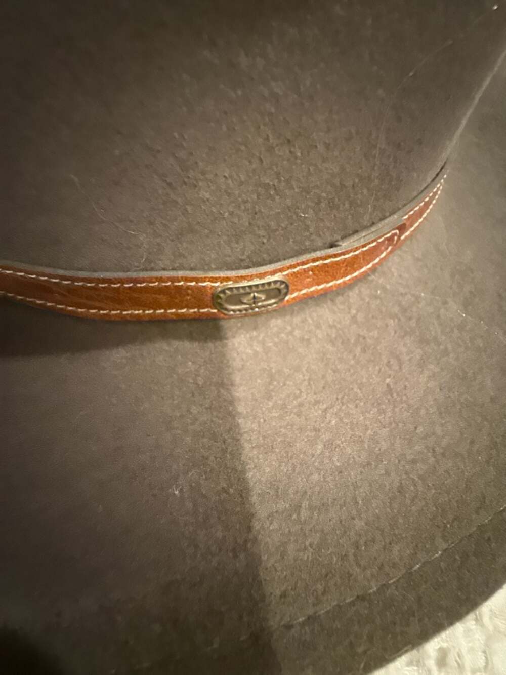 Vintage Flex Felt 100% Wool Brown Fedora Outback Hat Small USA Made - Picture 2 of 4